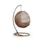 Manhattan Comfort Zolo Hanging Lounge Egg Swing Chair in Cream and Saddle Brown, PK2 OD-HC001-CR - alternate 6